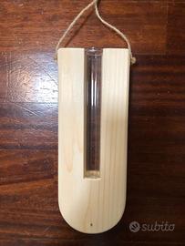 Vaso verticale in legno da appendere