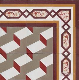 Pavimentazione geometrica 3D, cementine primi '900