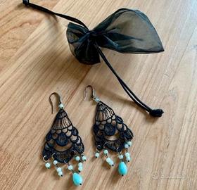 Orecchini pizzo e pietre