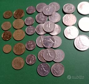 Monete francesi pre euro e 1 buono Camera Commerci