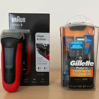 Rasoio Braun 300s rosso + Gillette Styler