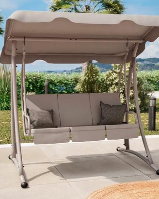 Dondolo 3 posti beige