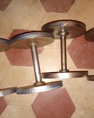 manubri acciaio grezzo  11kg cadauno 
