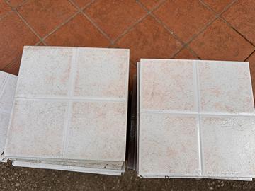 Mattonelle 20x20 cm bianche sfumate rosa 54 pezzi