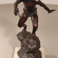Scultura in bronzo " Il Pescatore " , De Martino