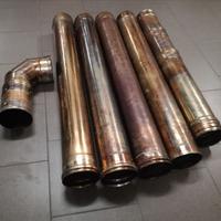 5 tubi + curva in acciaio Per STUFA Diametro Ø12cm