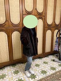 Pelliccia corta in visone testa di moro