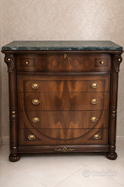 Comò con marmo + 2 comodini stile Luigi XVI