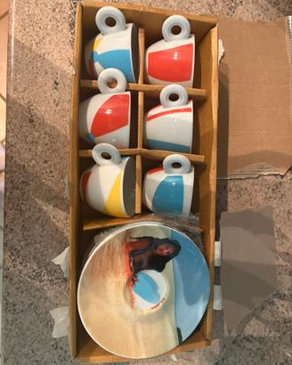 Set 6 tazzine + piattino illy collection 2002