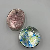 Coppia scatoline vintage anni 70 vetro di murano