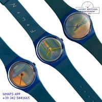 SWATCH Art Jean-Michel Folon set 3 watches signed