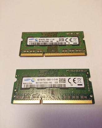 Ram Samsung per laptop 8 Gb DDR3 PC3-12800