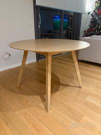 Tavolo rotondo allungabile TREKU AISE Ø110 rovere