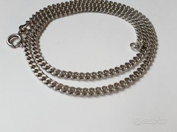 Catena maglia groumette argento massiccio Unisex 