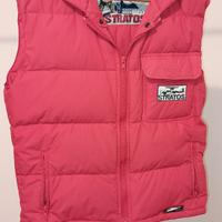 Piumino smanicato rosso