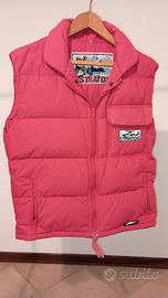 Piumino smanicato rosso