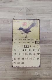 Calendario perpetuo da parete in metallo