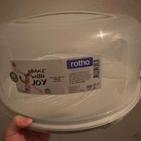 NUOVO Porta Torta con Coperchio e Maniglia da 35cm