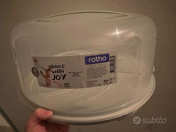 NUOVO Porta Torta con Coperchio e Maniglia da 35cm