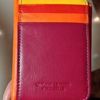 PORTAFOGLI TESSERA pelle artigianale multicolore