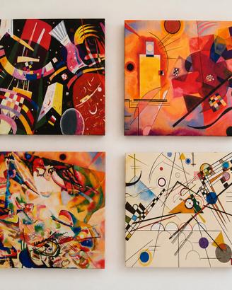 4 stampe Kandinsky quadrate 