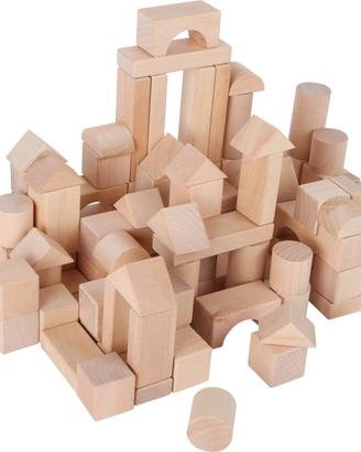 Gioco Cubetti da costruzione in legno natural