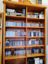 libreria in massello a 10 ripiani aggiustabili