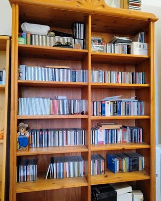 libreria in massello a 10 ripiani aggiustabili