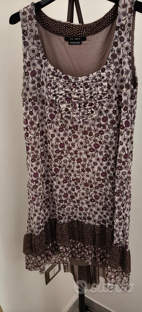 EMAlusher Vestito Donna Elegante Lungo Miniabito Cotone E Lino con