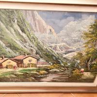 Quadro con paesaggio montano