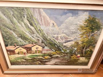 Quadro con paesaggio montano