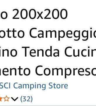Cucina tenda da campeggio
