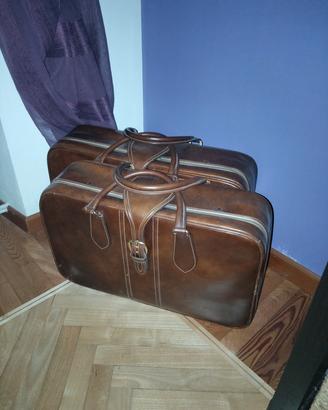 Coppia di valigie Lui e Lei anni 60/70