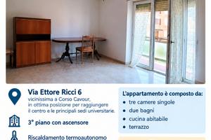 Stanza singola ampia e luminosa in zona tranquilla