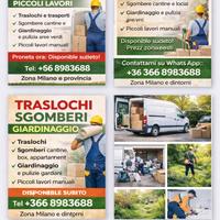 Traslochi, sgomberi, pulizie e giardinaggio