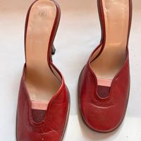 Sandali bordeaux vera pelle
