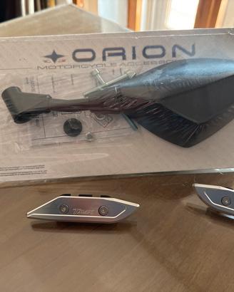 Coppia specchietti Orion TMAX e tappi in acciaio