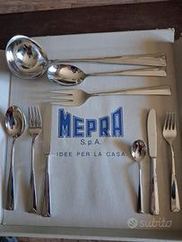 servizio posate mepra  75 pezzi aciaio inox 18/10