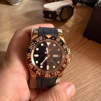 Seiko Mod "Root Beer" GMT Style – Rose Gold & Choc