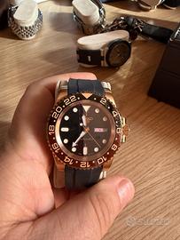 Seiko Mod "Root Beer" GMT Style – Rose Gold & Choc