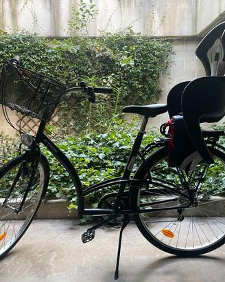 B'TWIN Elops 300 Decathlon con seggiolino bambino