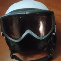 Casco + occhiali sci.