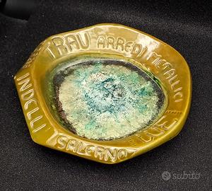 Ciotola pubblicitaria vintage in ceramica vietrese