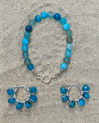 Set bracciale e orecchini AGATA