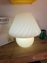 GRANDE LAMPADA VETRO MURANO VINTAGE FUNGO ANNI 70