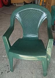 2 sedie in plastica da giardino 