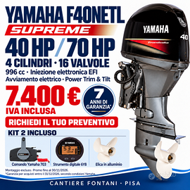 Yamaha F40NETL Supreme 40/70 - Garanzia 7 anni