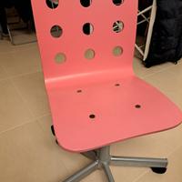 2 sedie rosa per scrivania
