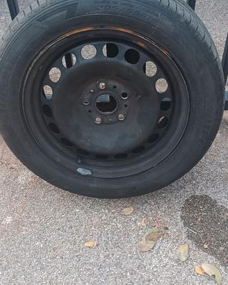 4 gomme  + cerchio 205/55r16 come nuove