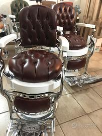 Sedie poltrone da barbiere Scuderi vintage